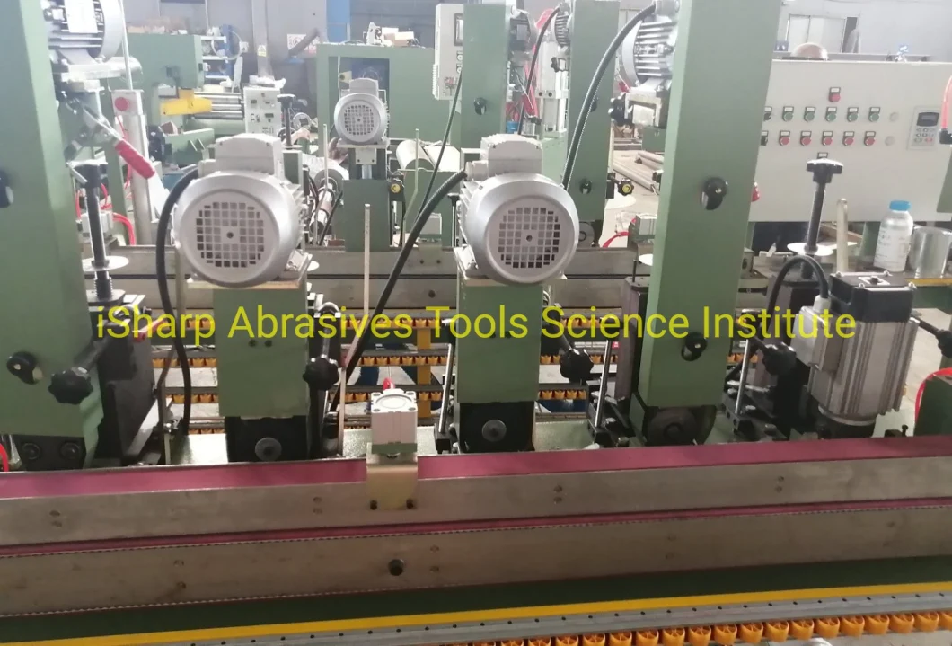 Abrasive Sanding Belt Grinding Skiving Machine with Gluing and Film Taping