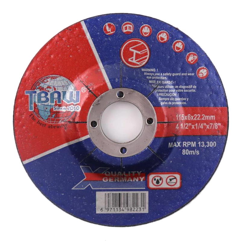 4.5" 115X6.0X22.2mm MPa ISO Resin Bonded Abrasive Grinding Wheels for Inox or Metal