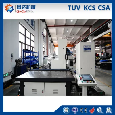 Máquina de biselado de sujeción neumática Gooda CNC Mesa de trabajo neumática y electromagnética con cubierta de protección con bloqueo de seguridad (DJX3-1200-700S)