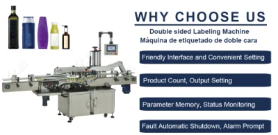 Aderezo de ensalada de mantequilla de miel Etiqueta de botella redonda cuadrada Etiquetado automático Máquina de etiquetado de doble cara